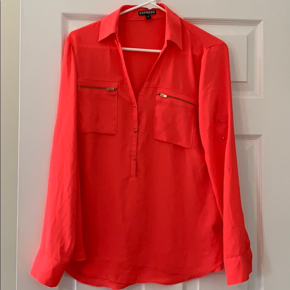 Express Portofino shirt with gold zippers